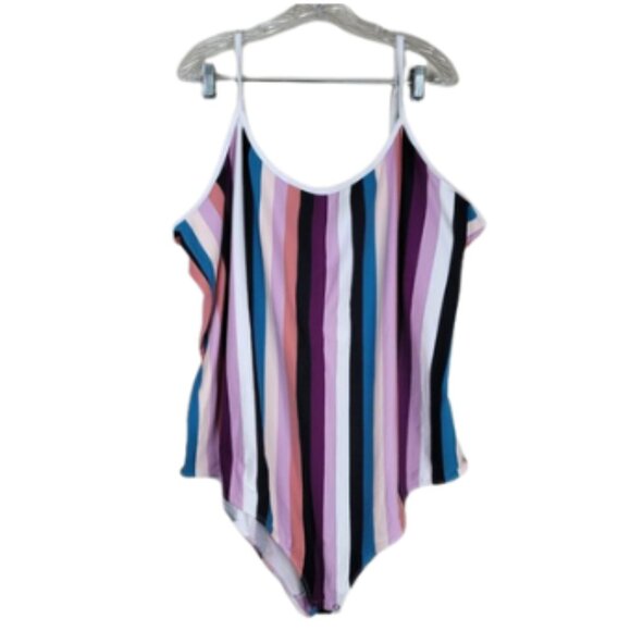 Torrid Foxy Scoop Neck Striped Cami Body Suit NWT - Picture 3 of 9